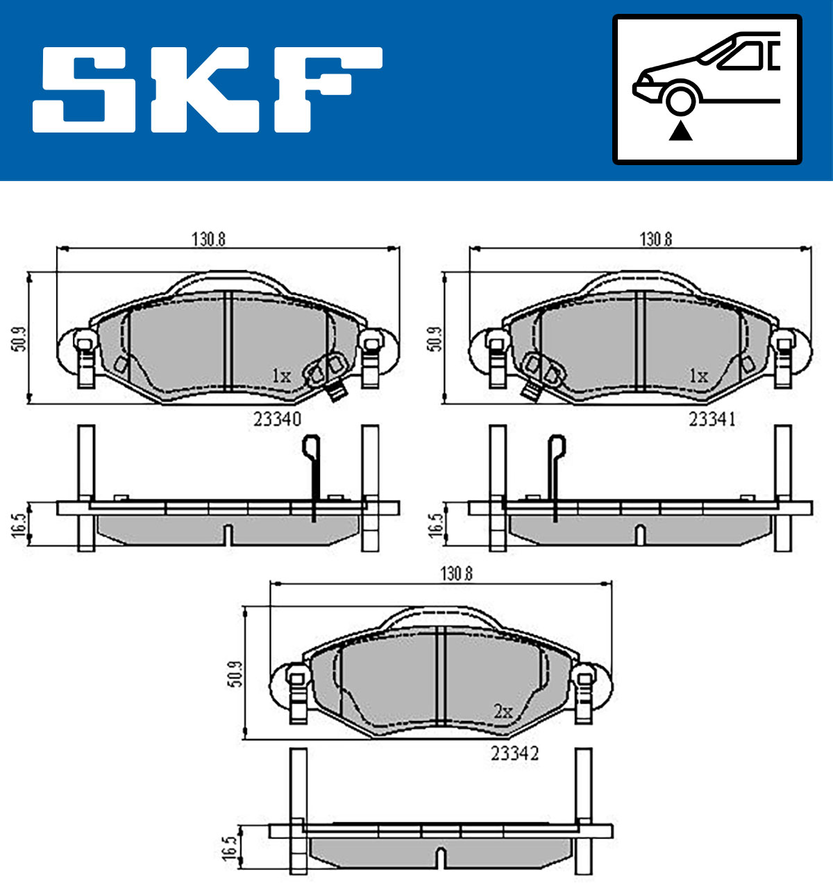 Set placute frana,frana disc VKBP 80383 A SKF